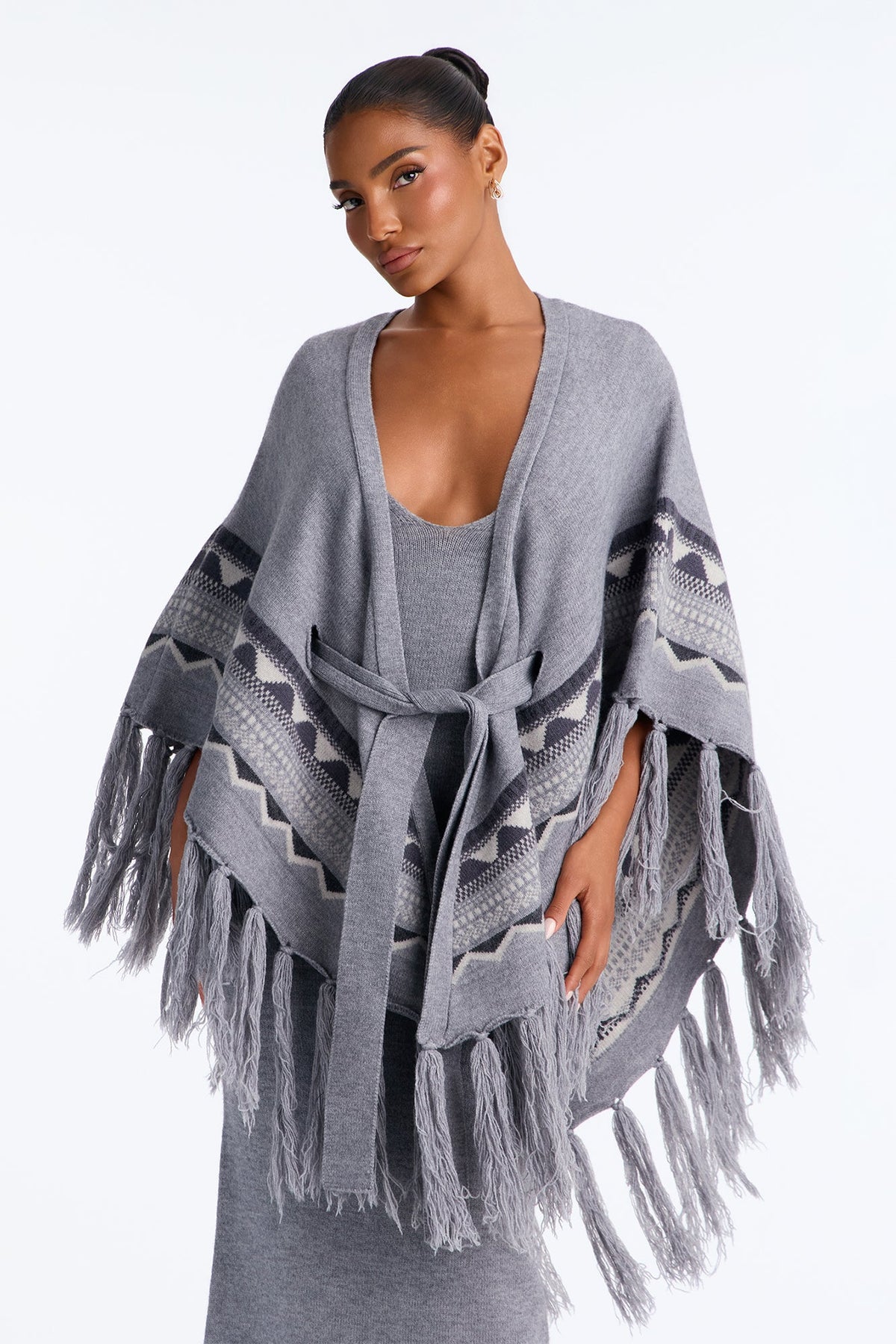 See You In Aspen Sweater Maxi Dress - Heather Grey