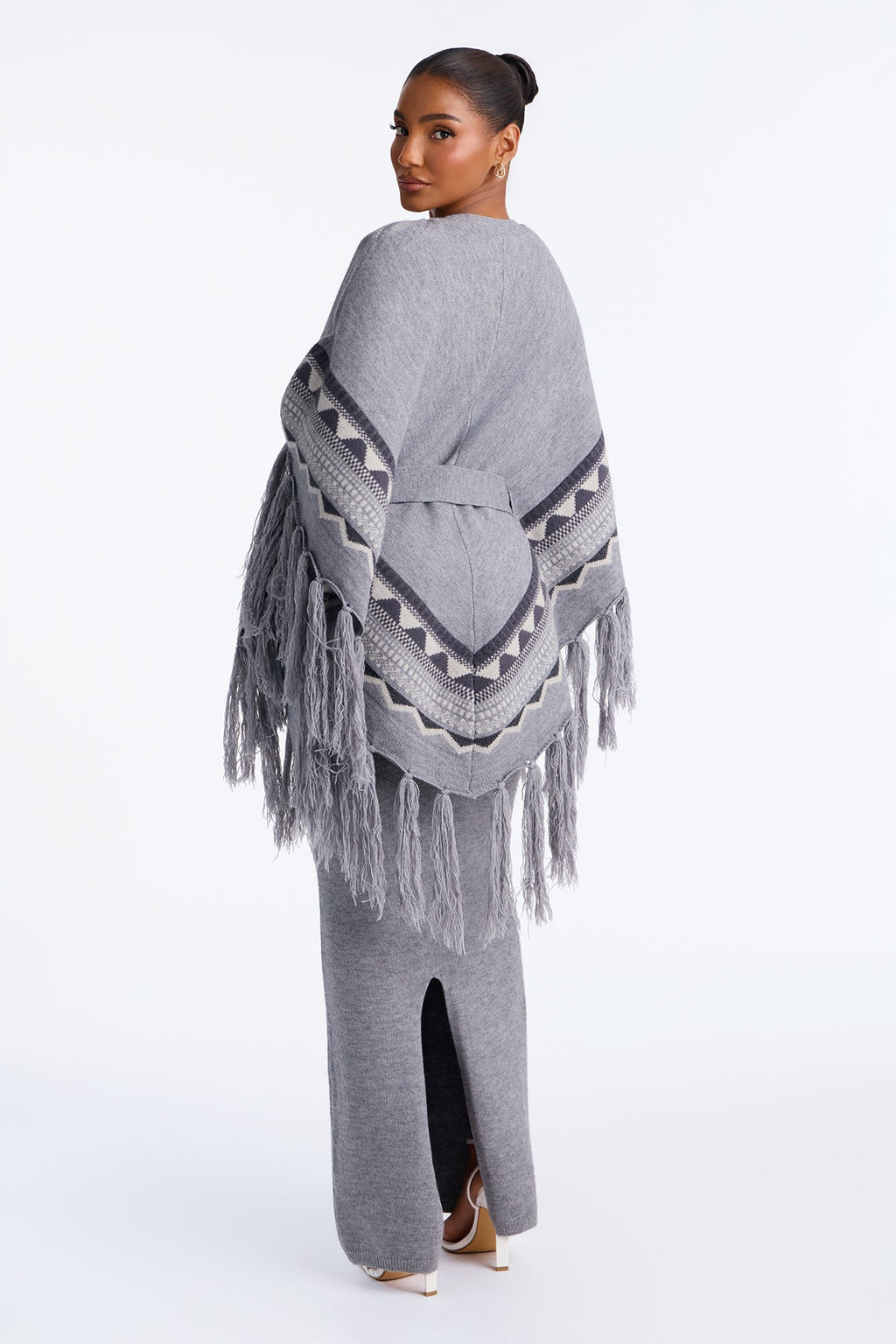 See You In Aspen Sweater Maxi Dress - Heather Grey