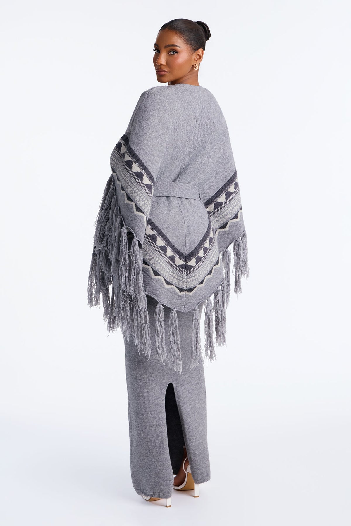 See You In Aspen Sweater Maxi Dress - Heather Grey