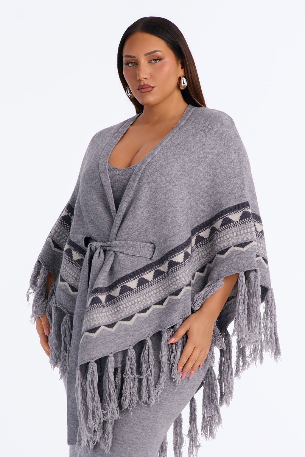 See You In Aspen Sweater Maxi Dress - Heather Grey