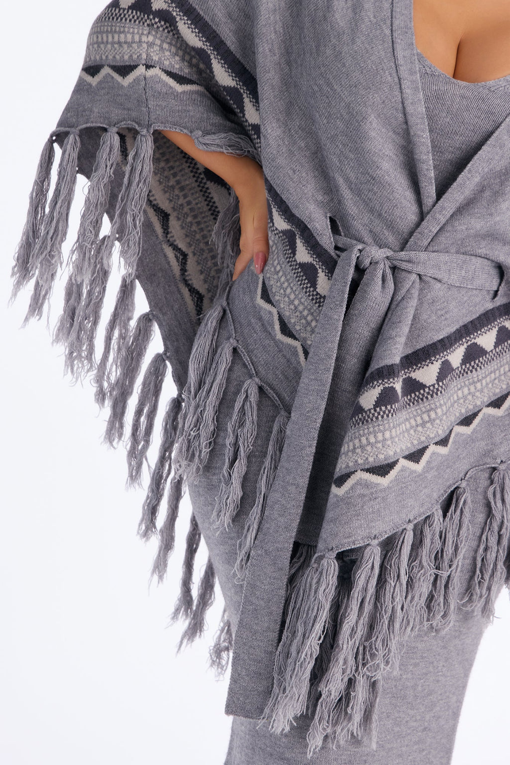 See You In Aspen Sweater Maxi Dress - Heather Grey