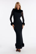 Simply Unmatched Mesh Maxi Dress - Black