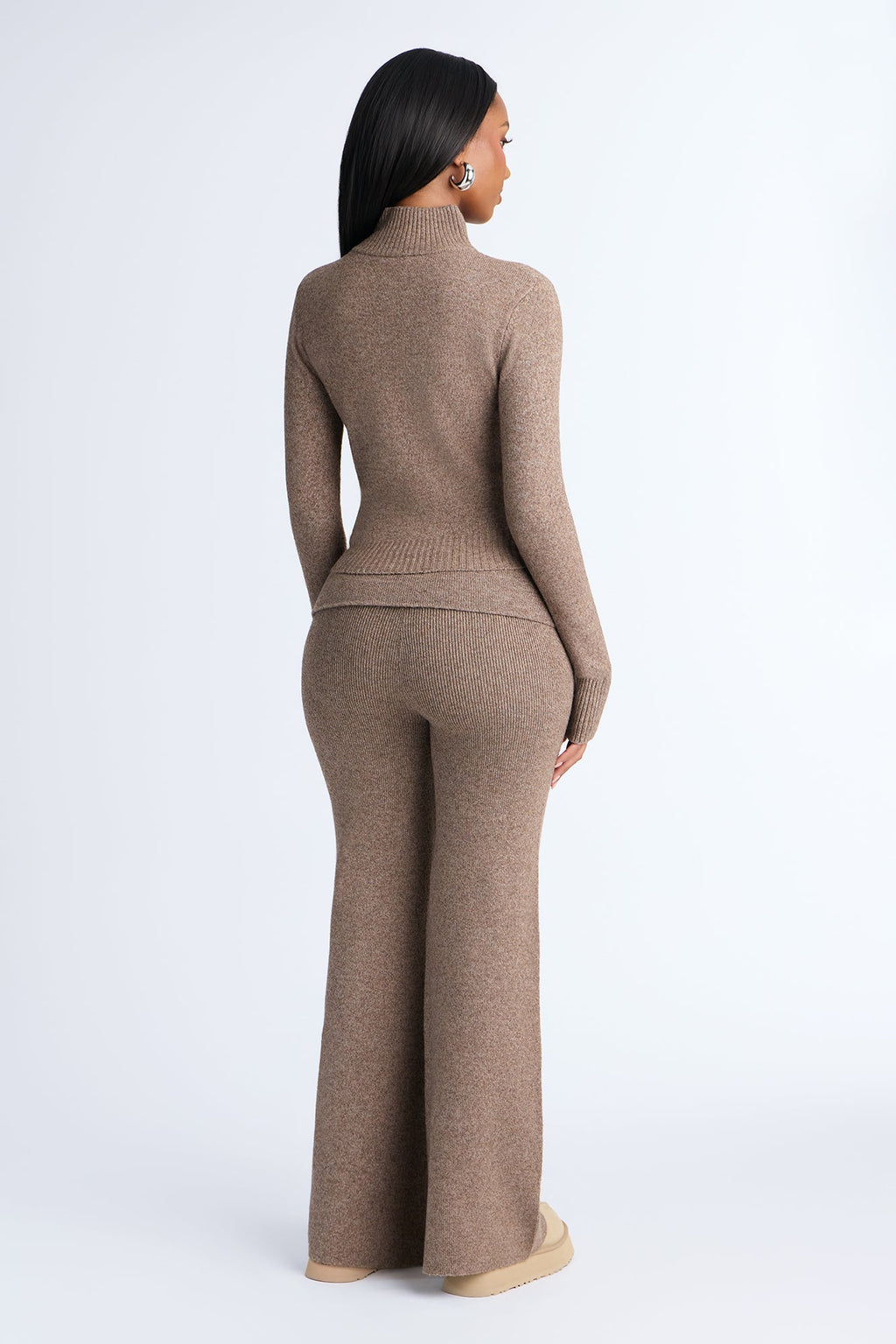 Rylan Foldover Sweater Pant Set - Mocha