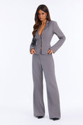 Kendall Structured Pant Set - Grey