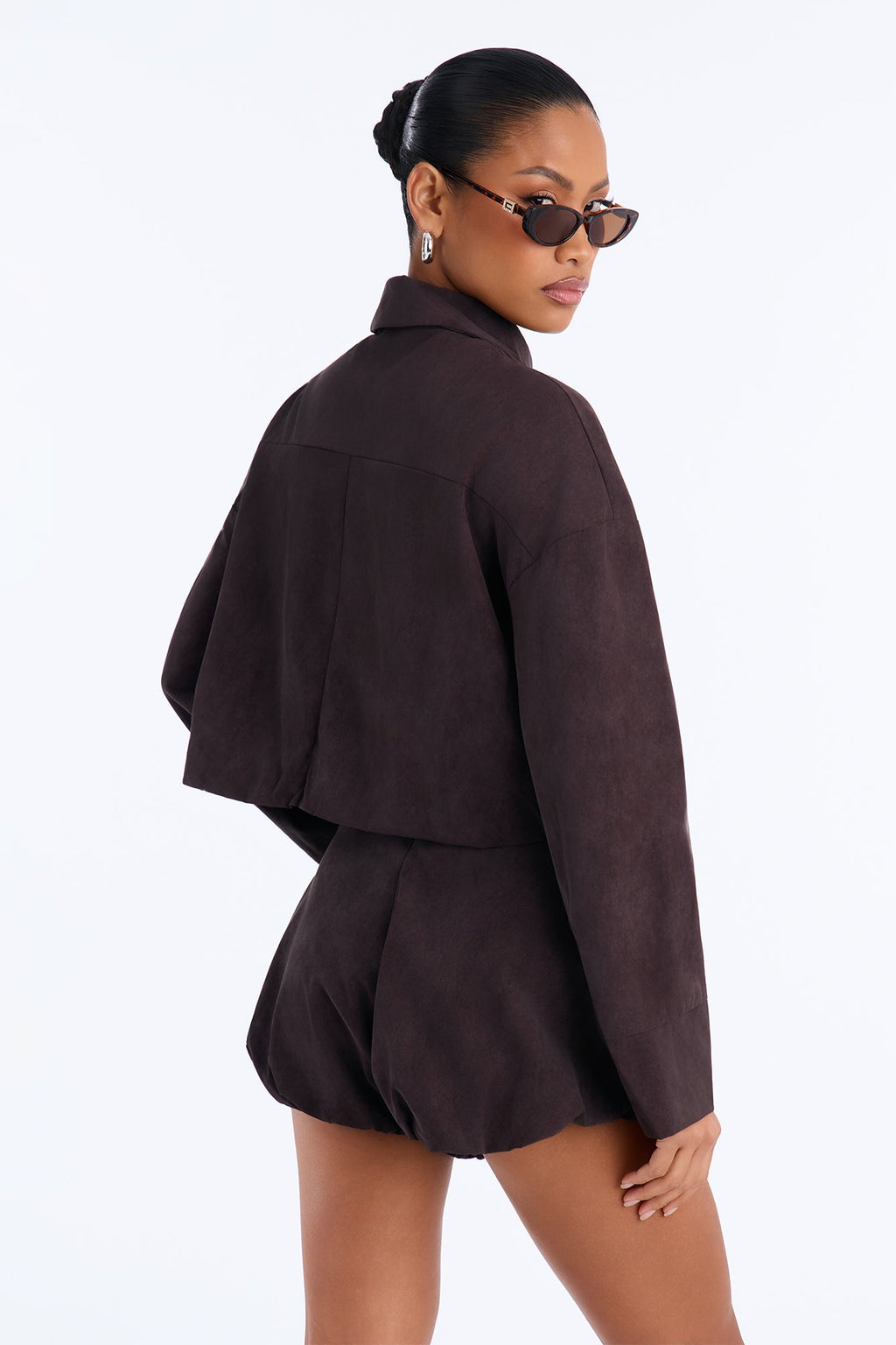 Walk In SoHo Bubble Short Set - Chocolate