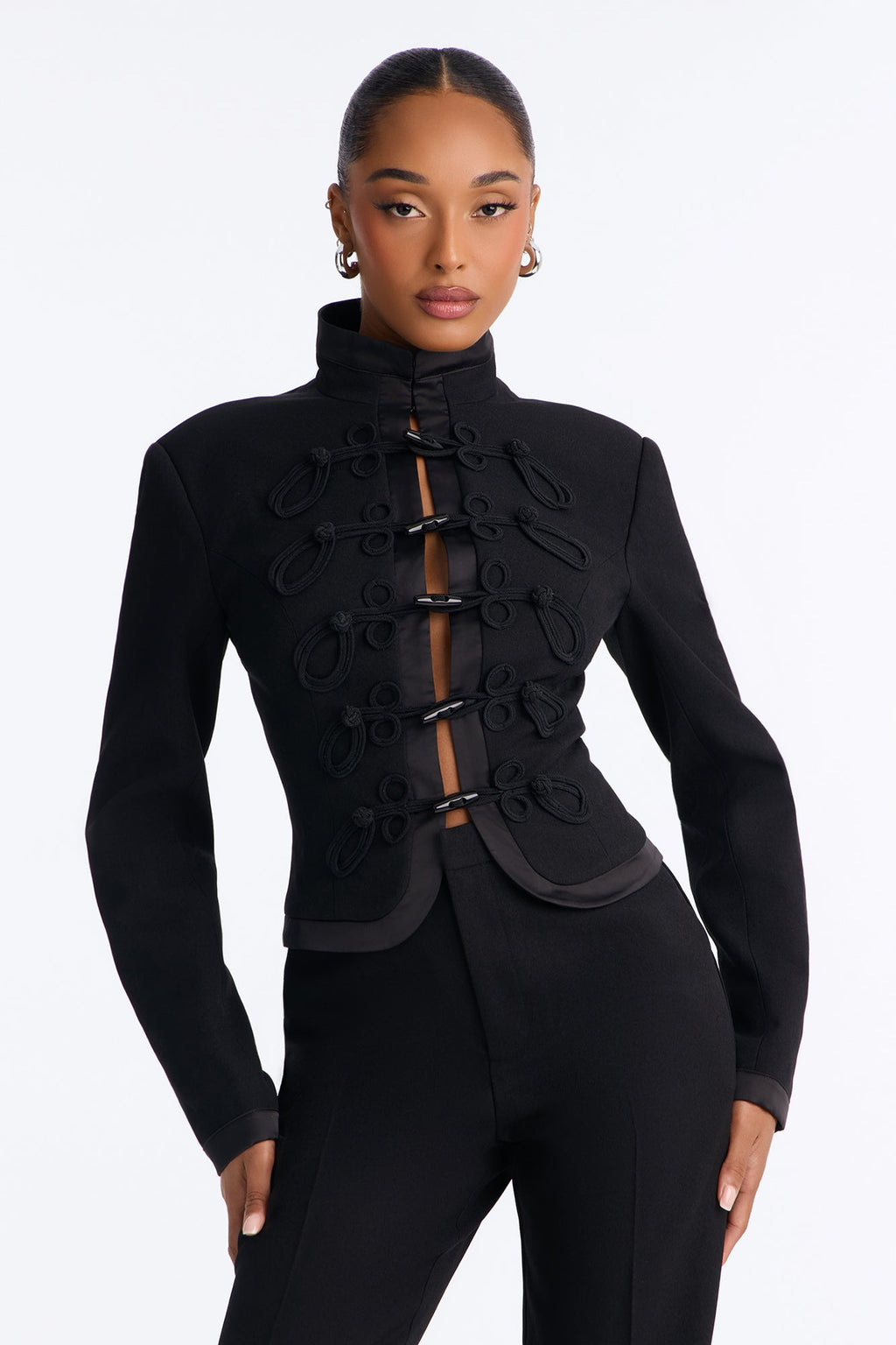 Willow Tailored Pant Set - Black