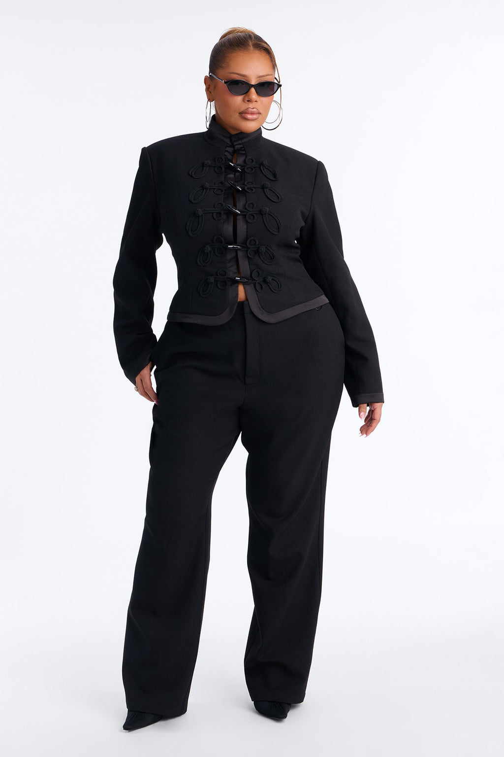 Willow Tailored Pant Set - Black