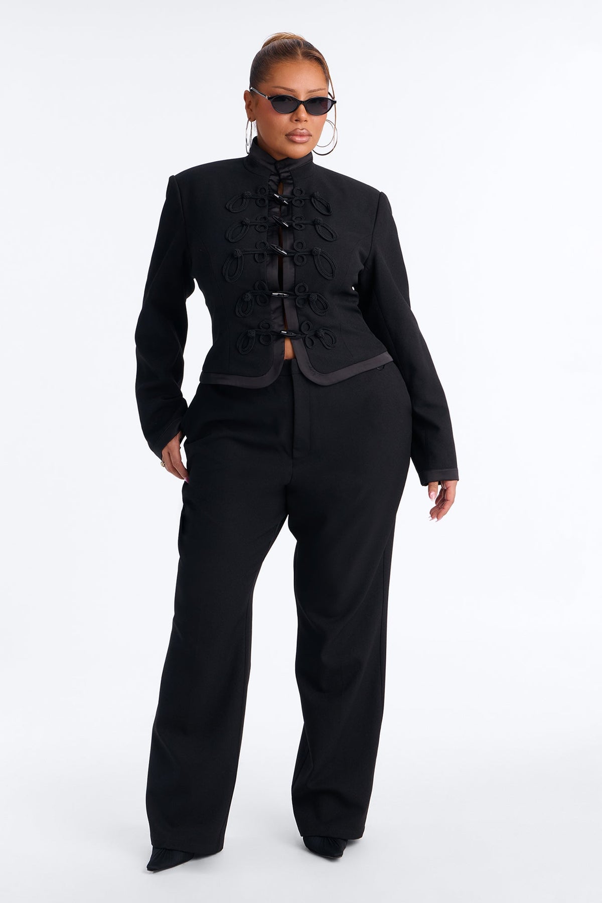 Willow Tailored Pant Set - Black