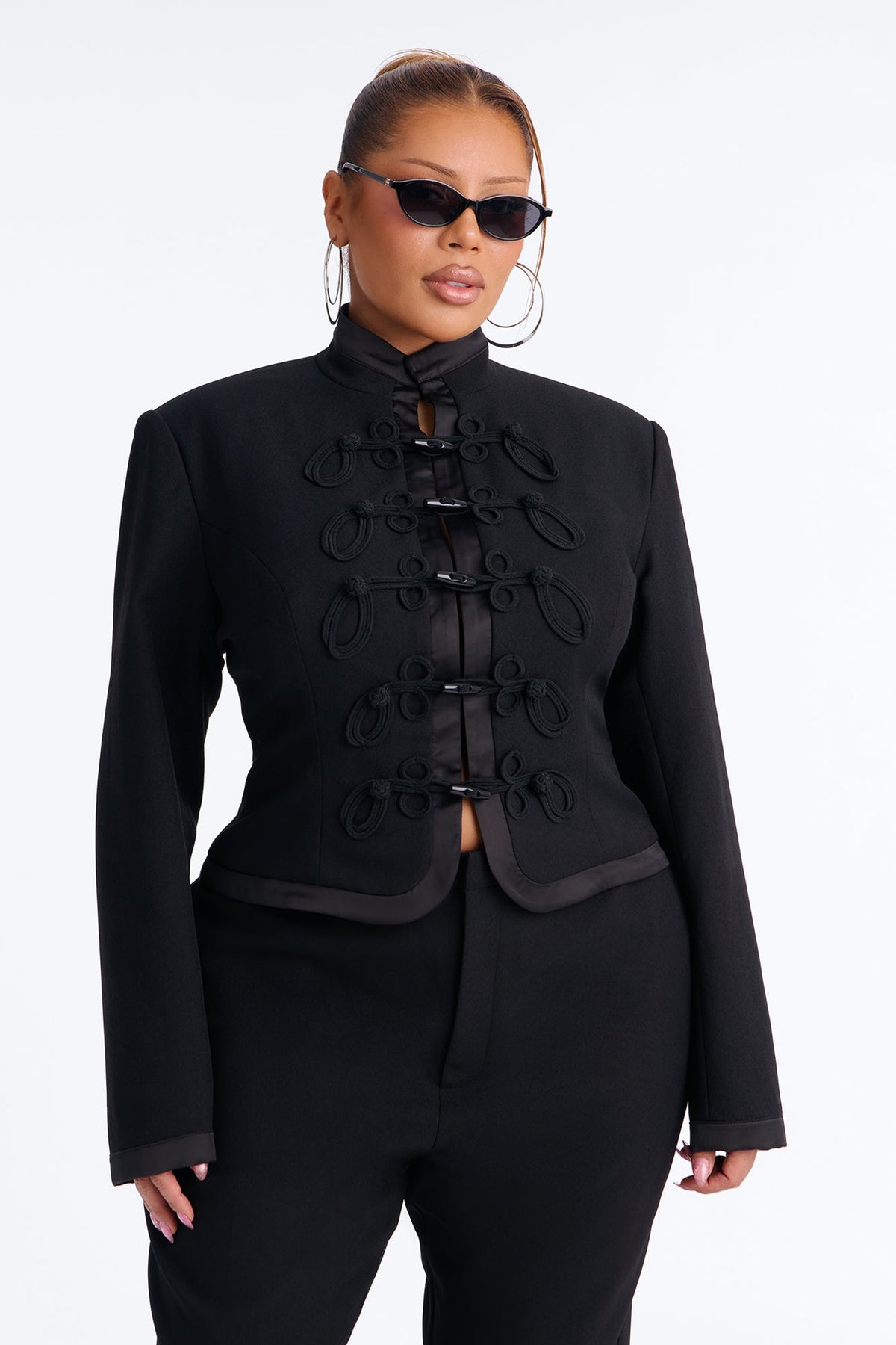 Willow Tailored Pant Set - Black