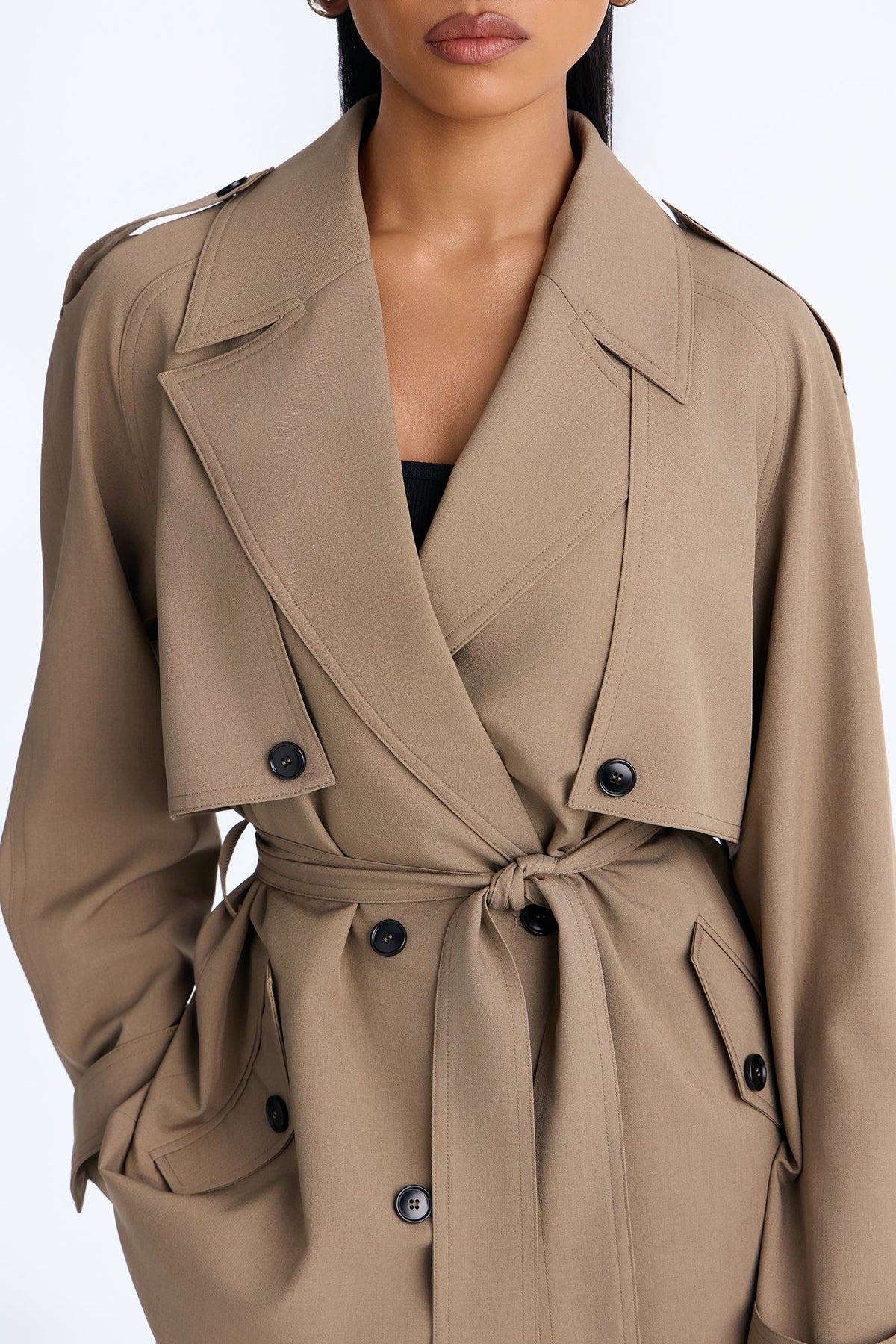 Trenched Muse Pant Set - Taupe