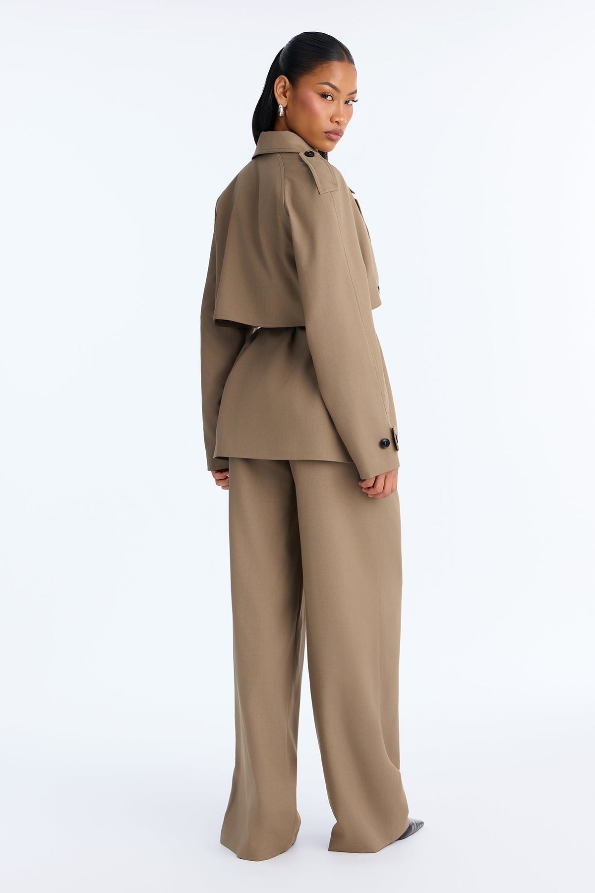 Trenched Muse Pant Set - Taupe