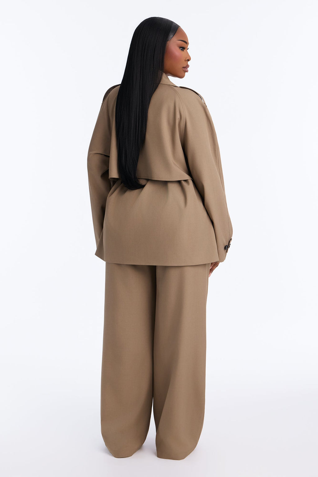 Trenched Muse Pant Set - Taupe