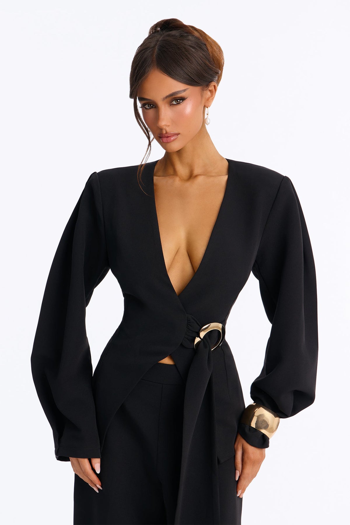 Busy Day Blazer Pant Set - Black