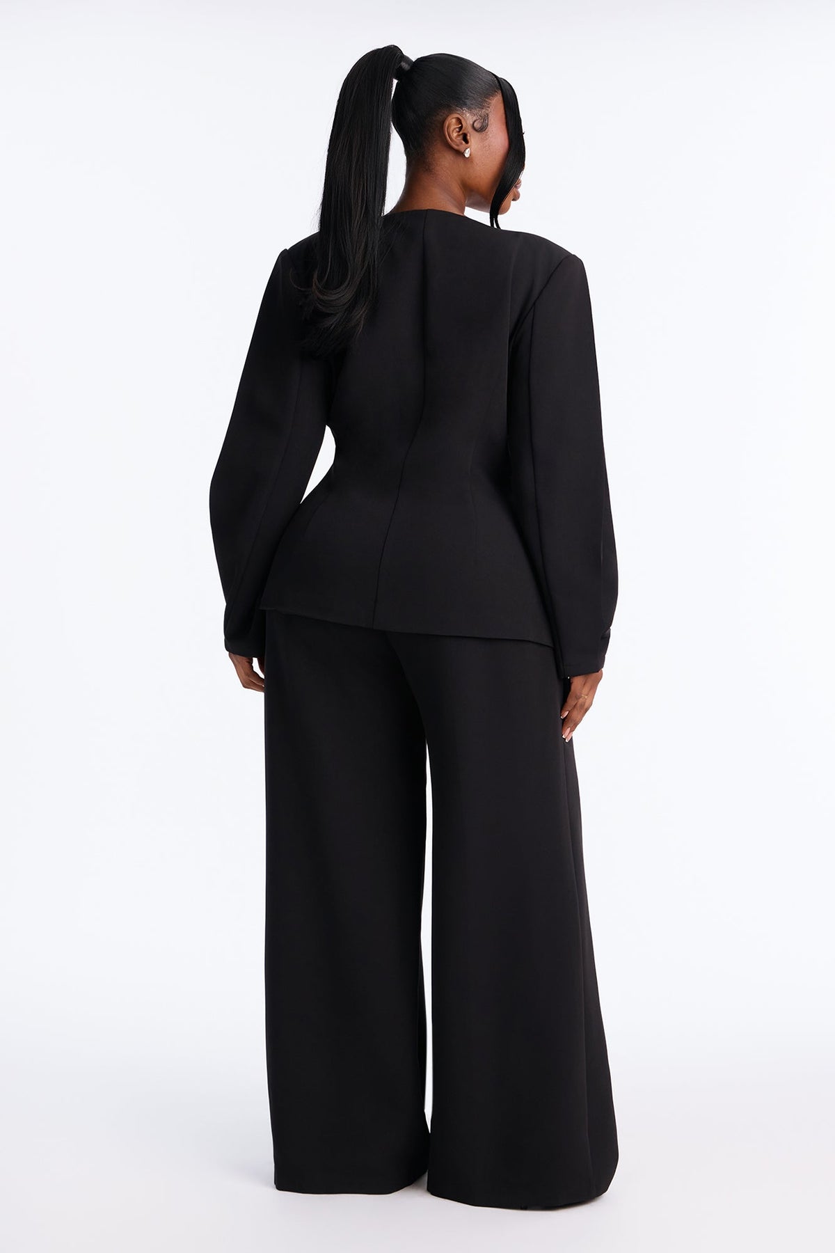 Busy Day Blazer Pant Set - Black