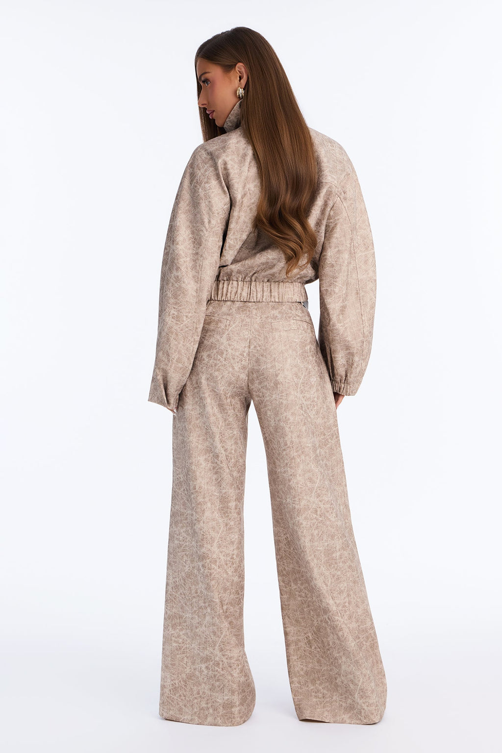 In Disguise Washed Belted Pant Set - Stone