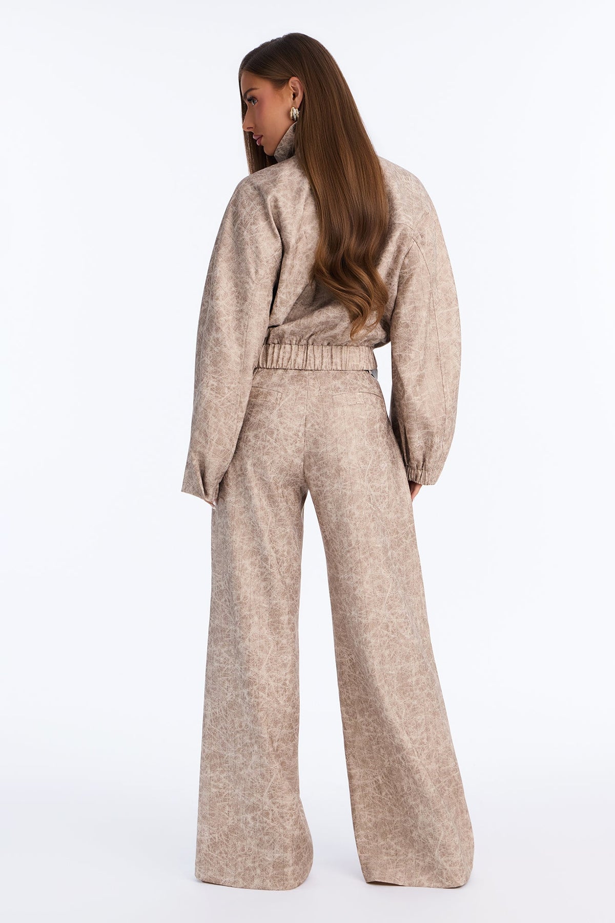 In Disguise Washed Belted Pant Set - Stone
