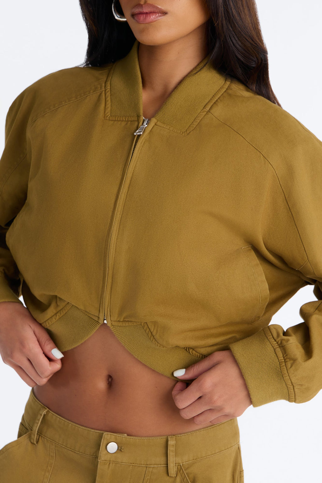 Yuma Twill Barrel Leg Pant Set - Olive