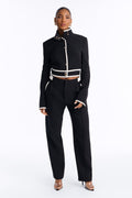 Pristine With It Straight Leg Pant Set - Black