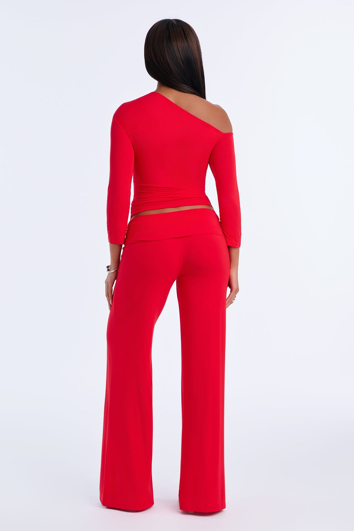 Caroline 3/4 Sleeve Pant Set - Red