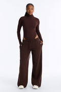 Natalie French Terry Pant Set - Chocolate