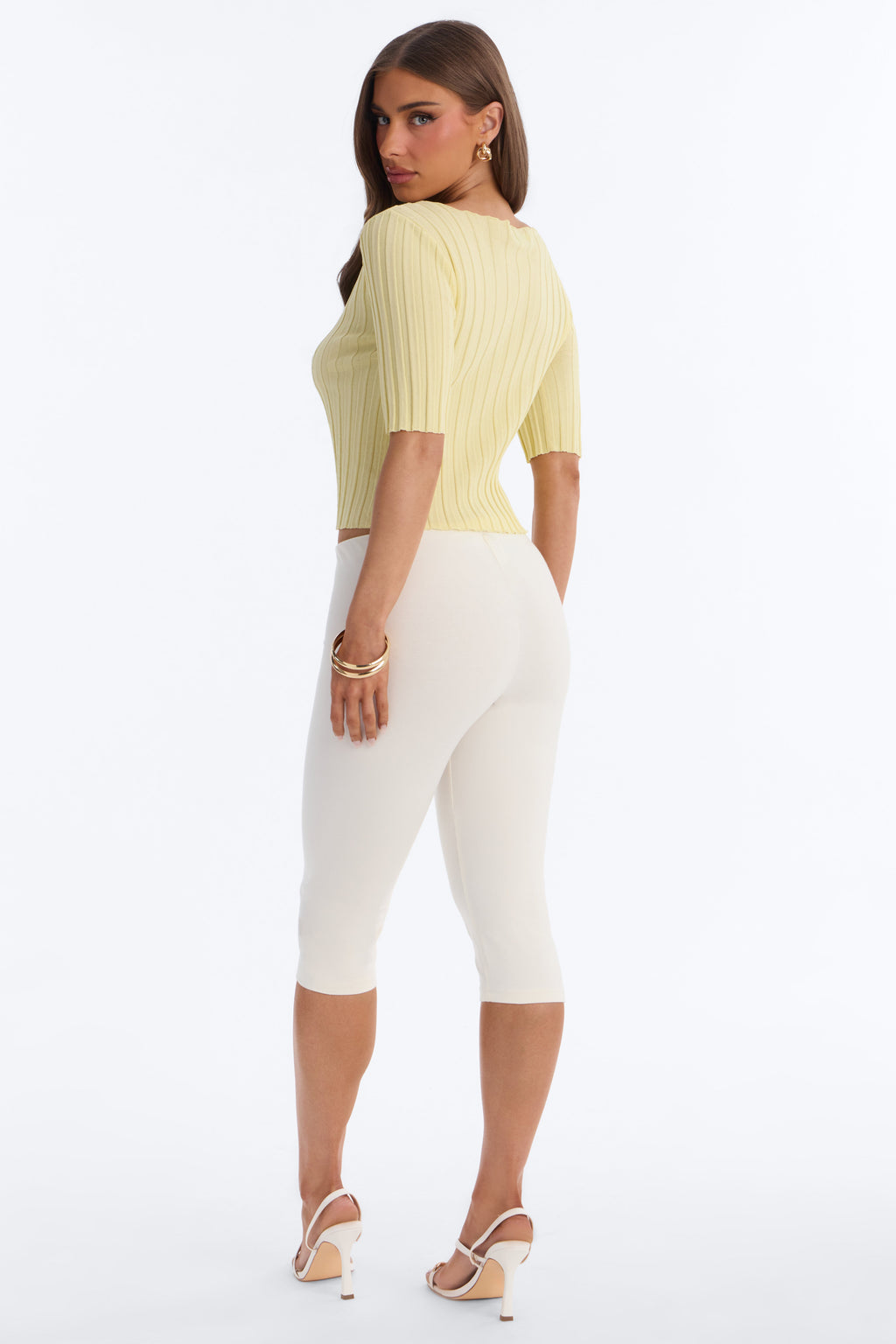 Kenny Short Sleeve Sweater Top - Butter Yellow