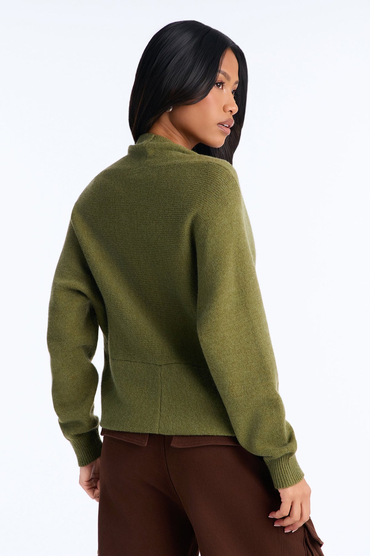 Crisp Winds Toggle Button Cardigan - Olive