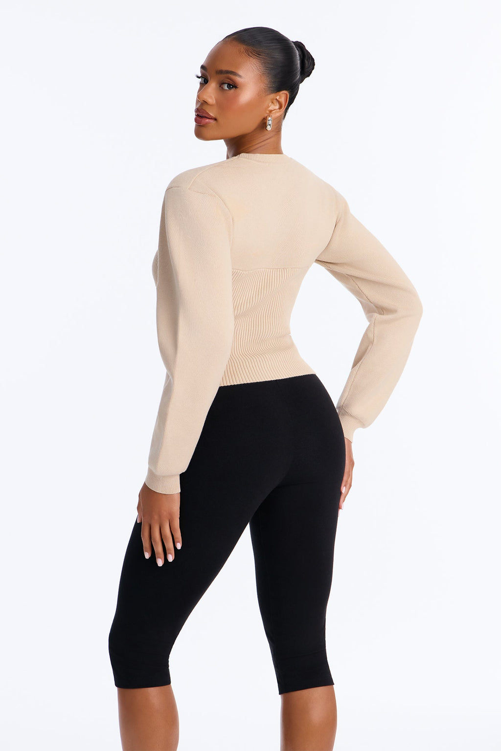 Hottest Aura Long Sleeve Pullover Sweater - Sand