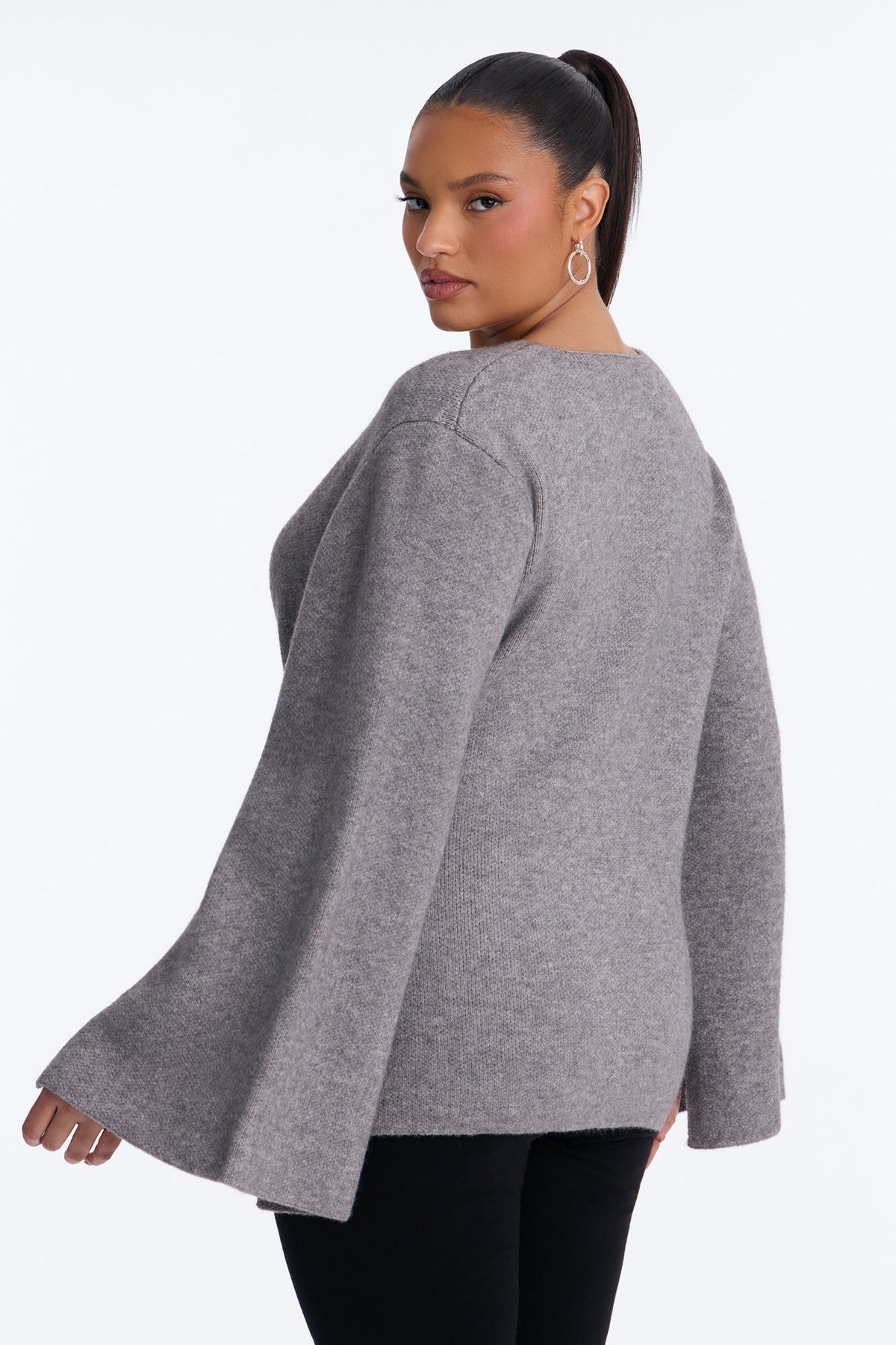 High Expectations Tie Waist Cardigan - Grey