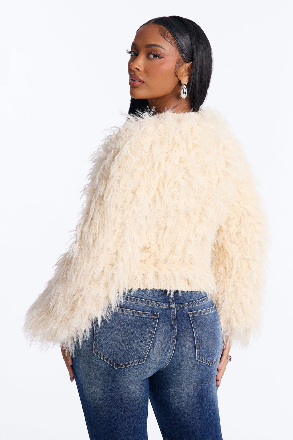 Soft Touch Fuzzy Cardigan - Ivory