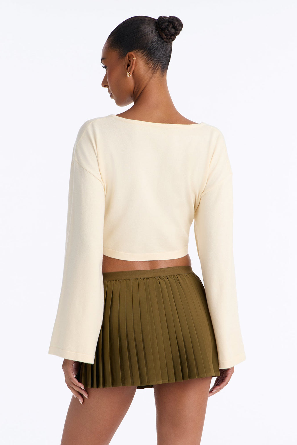 Autumn Dreams Cropped Button Up Cardigan - Ivory