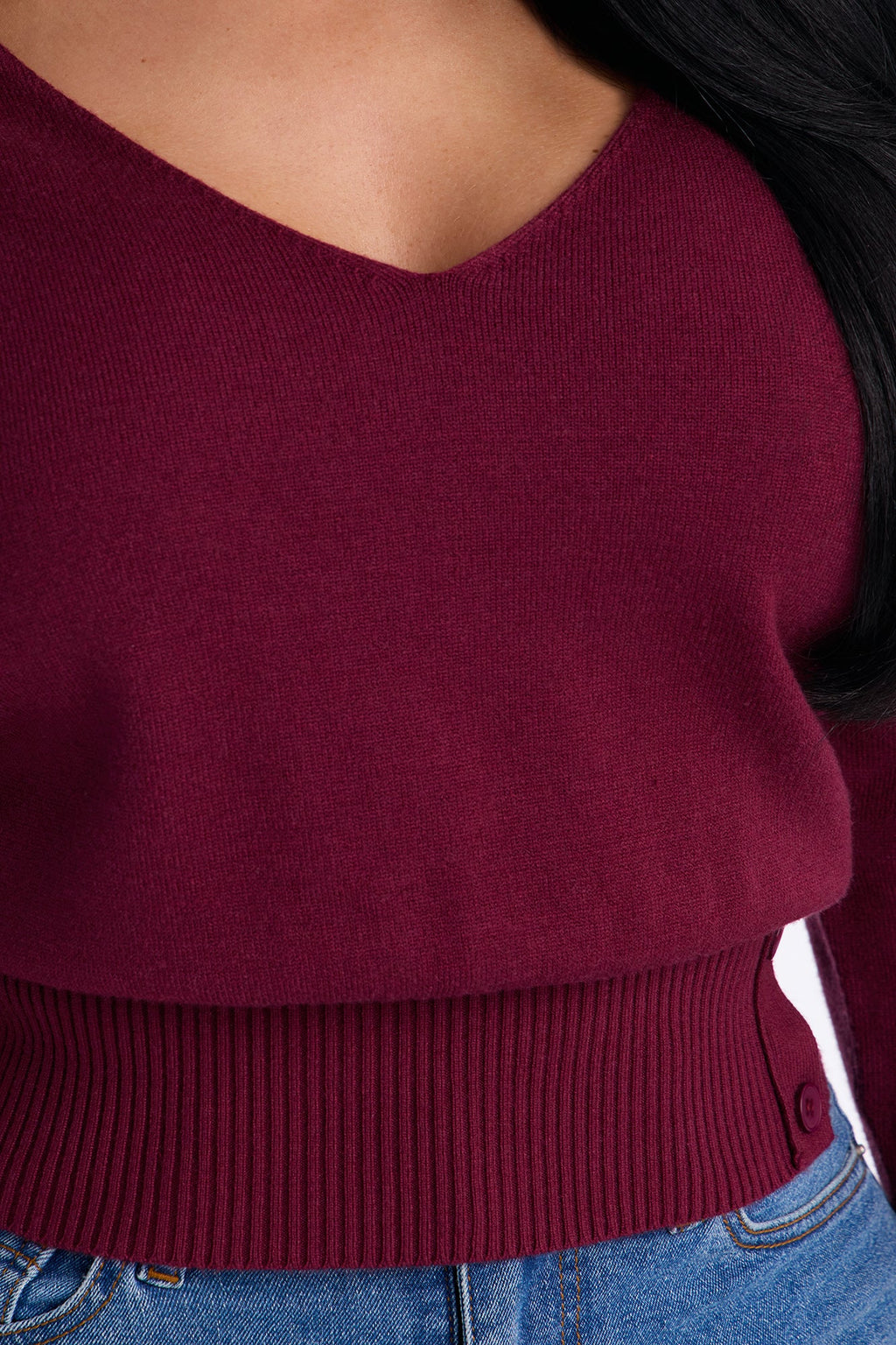 Misty Mornings Pullover Sweater - Burgundy