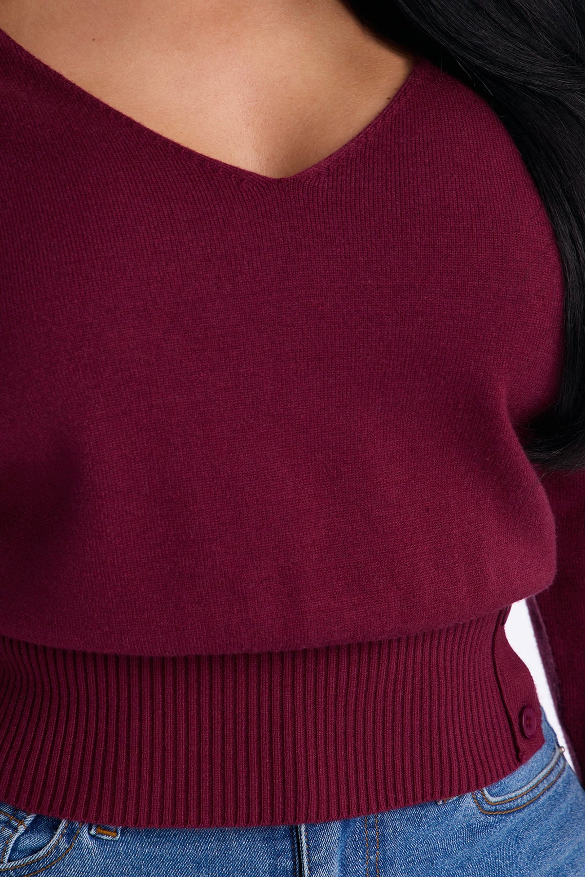 Misty Mornings Pullover Sweater - Burgundy