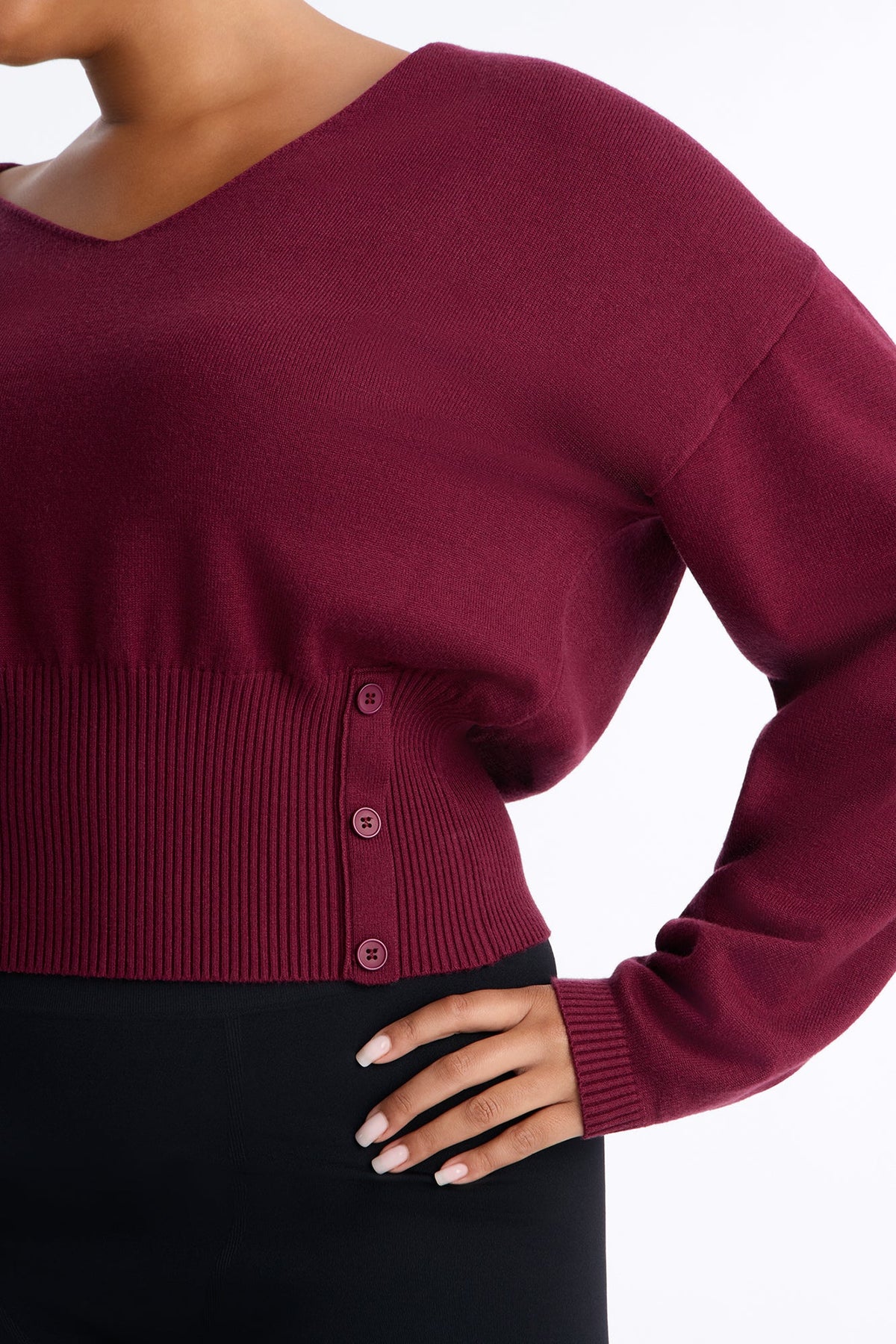 Misty Mornings Pullover Sweater - Burgundy