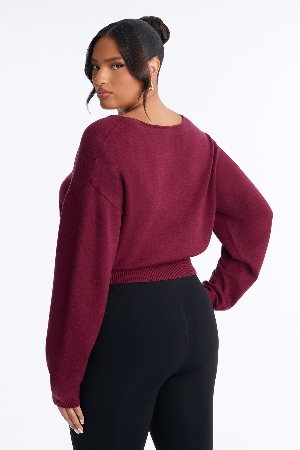Misty Mornings Pullover Sweater - Burgundy