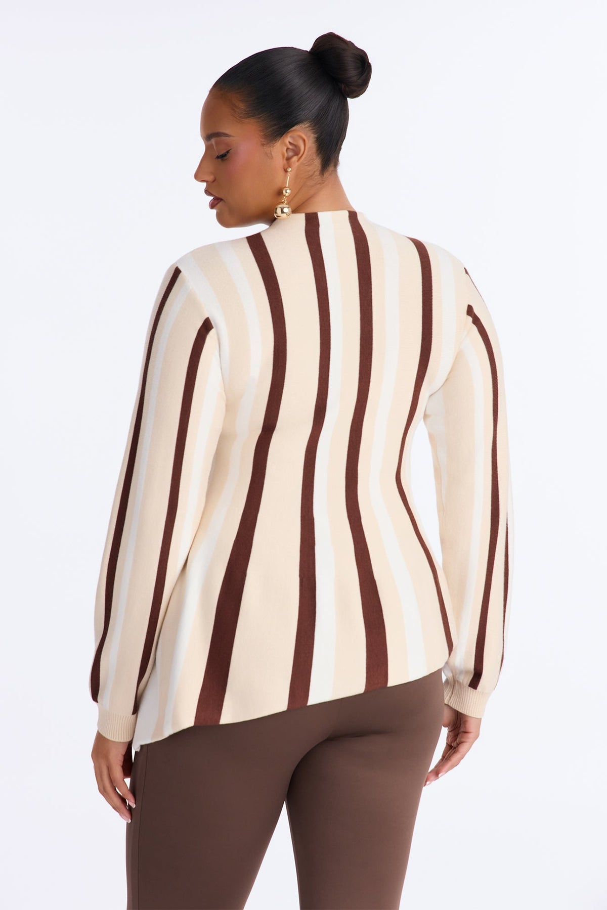 Sweet Affection Striped Pullover Sweater - Cream/combo