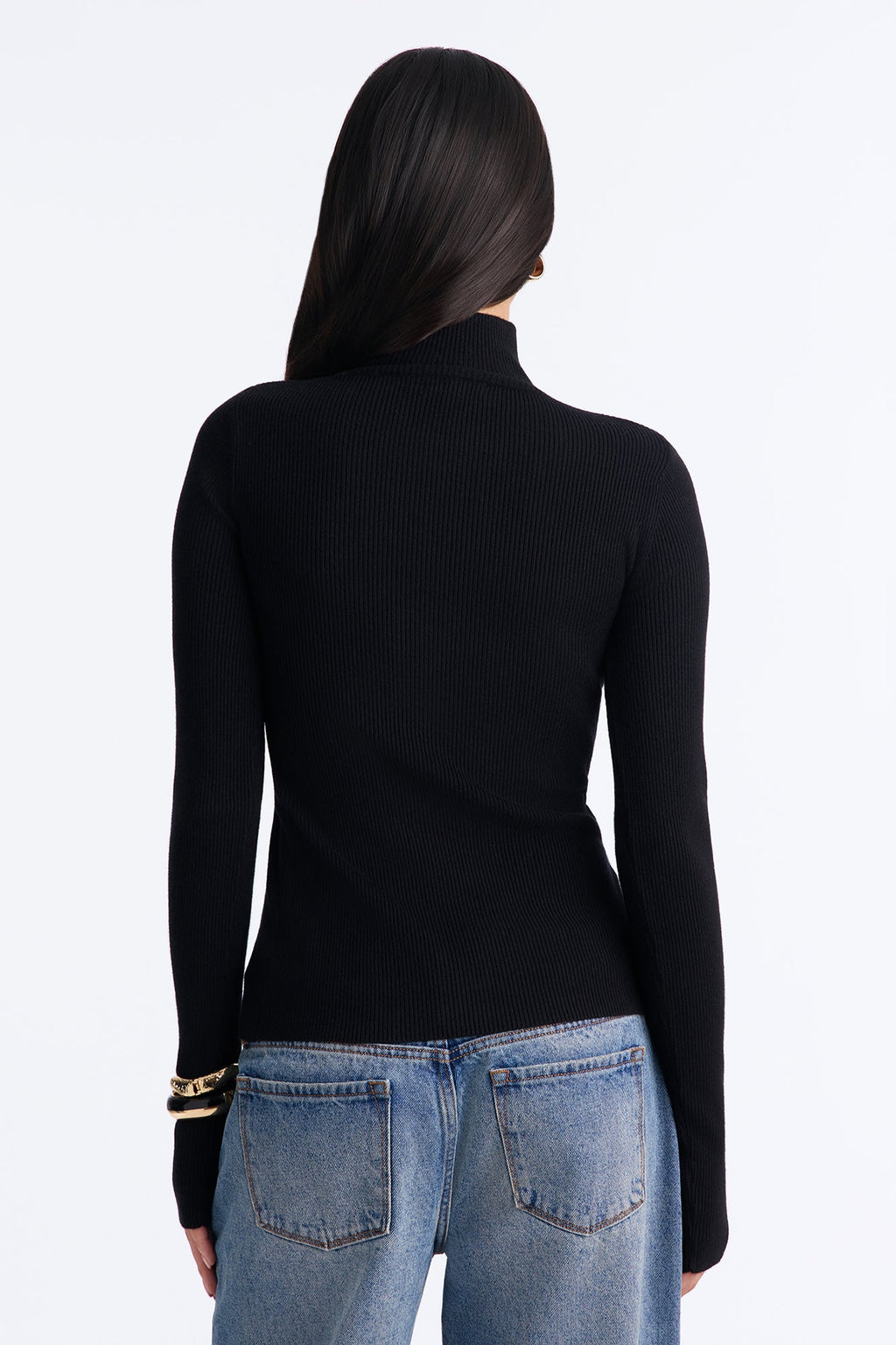 Loved Within Drape Pullover Sweater - Black