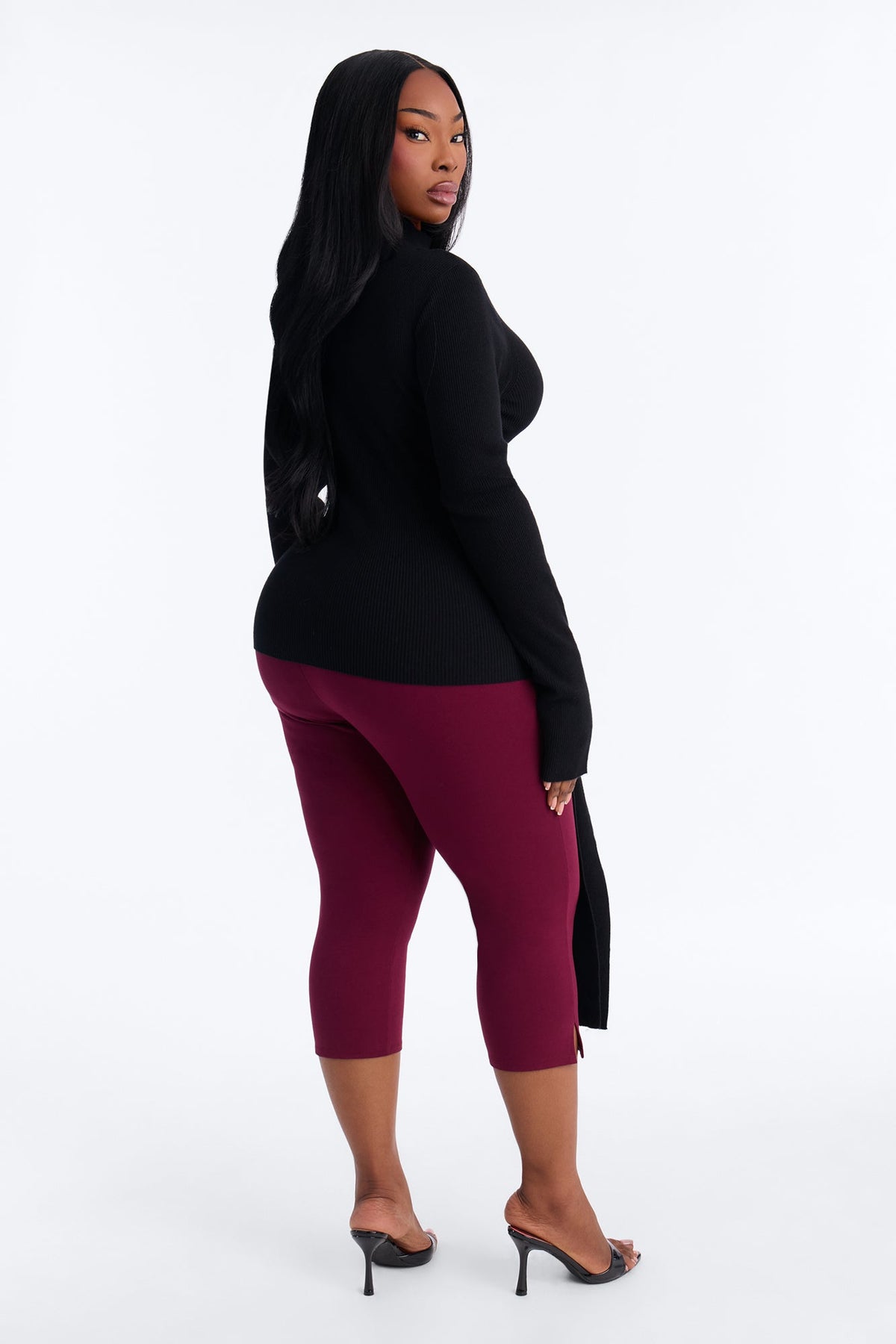 Loved Within Drape Pullover Sweater - Black