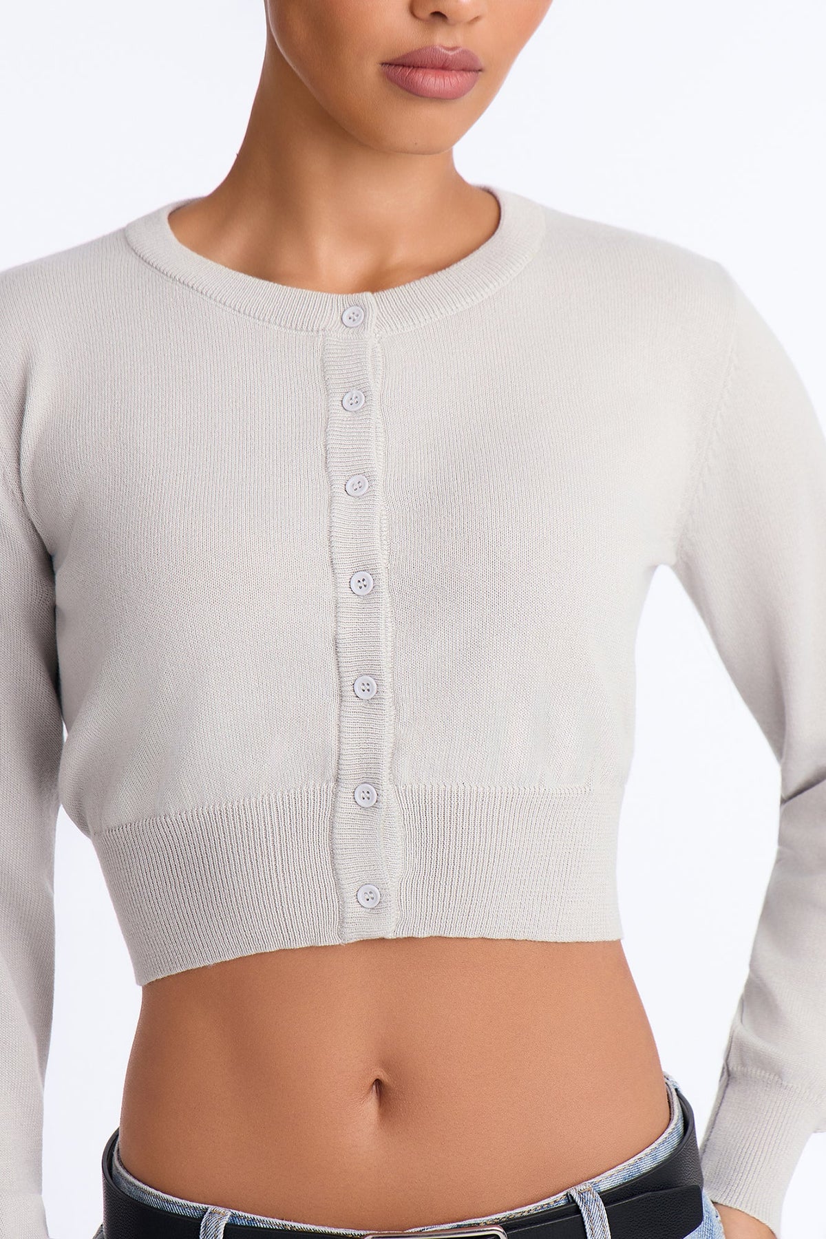 Warm Hearts Button Up Cardigan - Grey