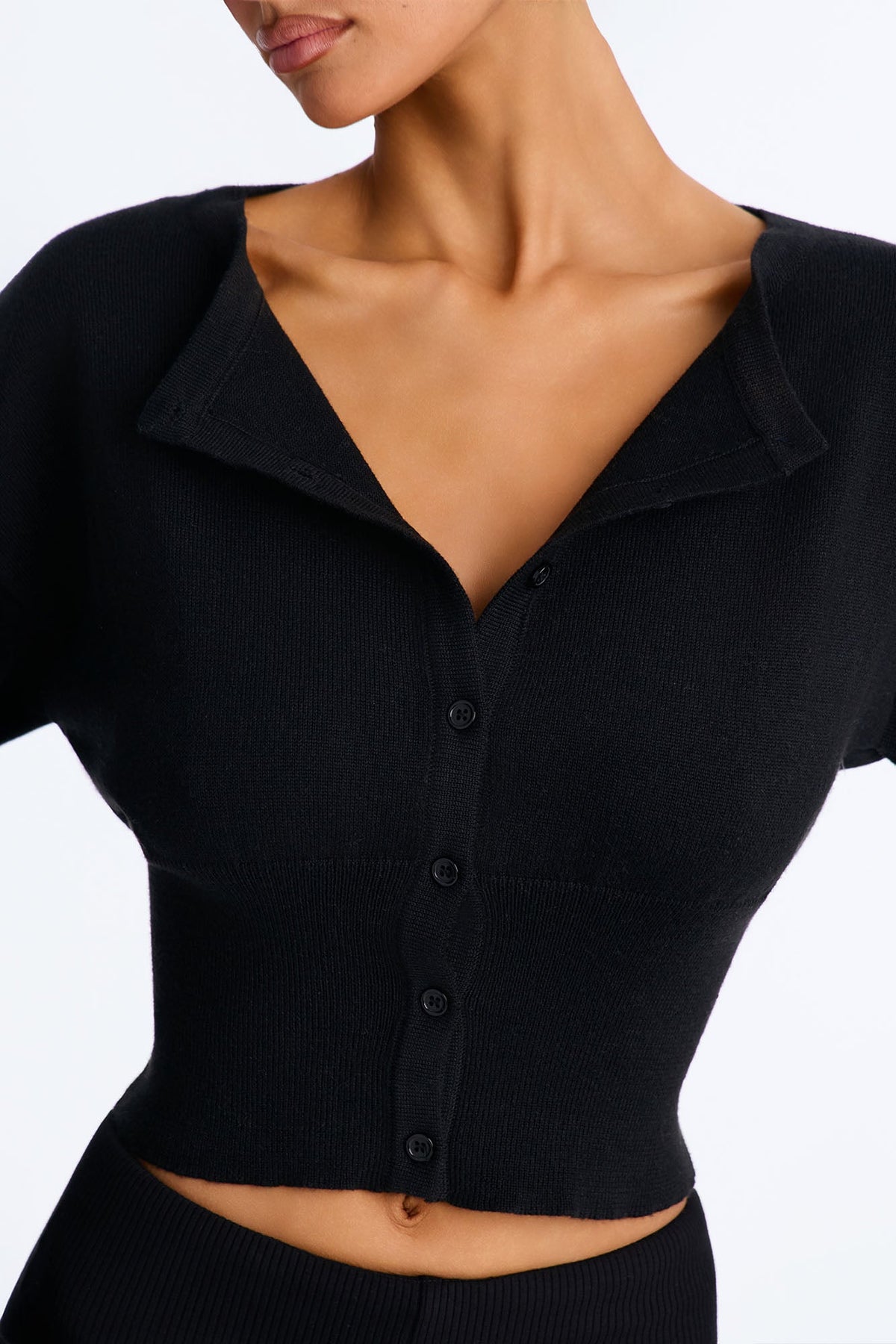 Soft Dreams Button Up Cardigan - Black