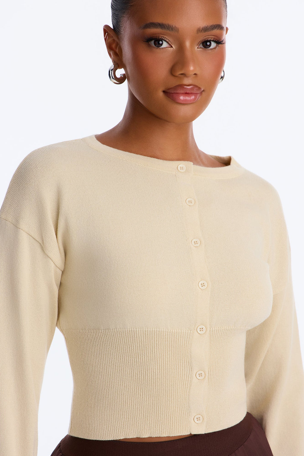 Soft Dreams Button Up Cardigan - Cream