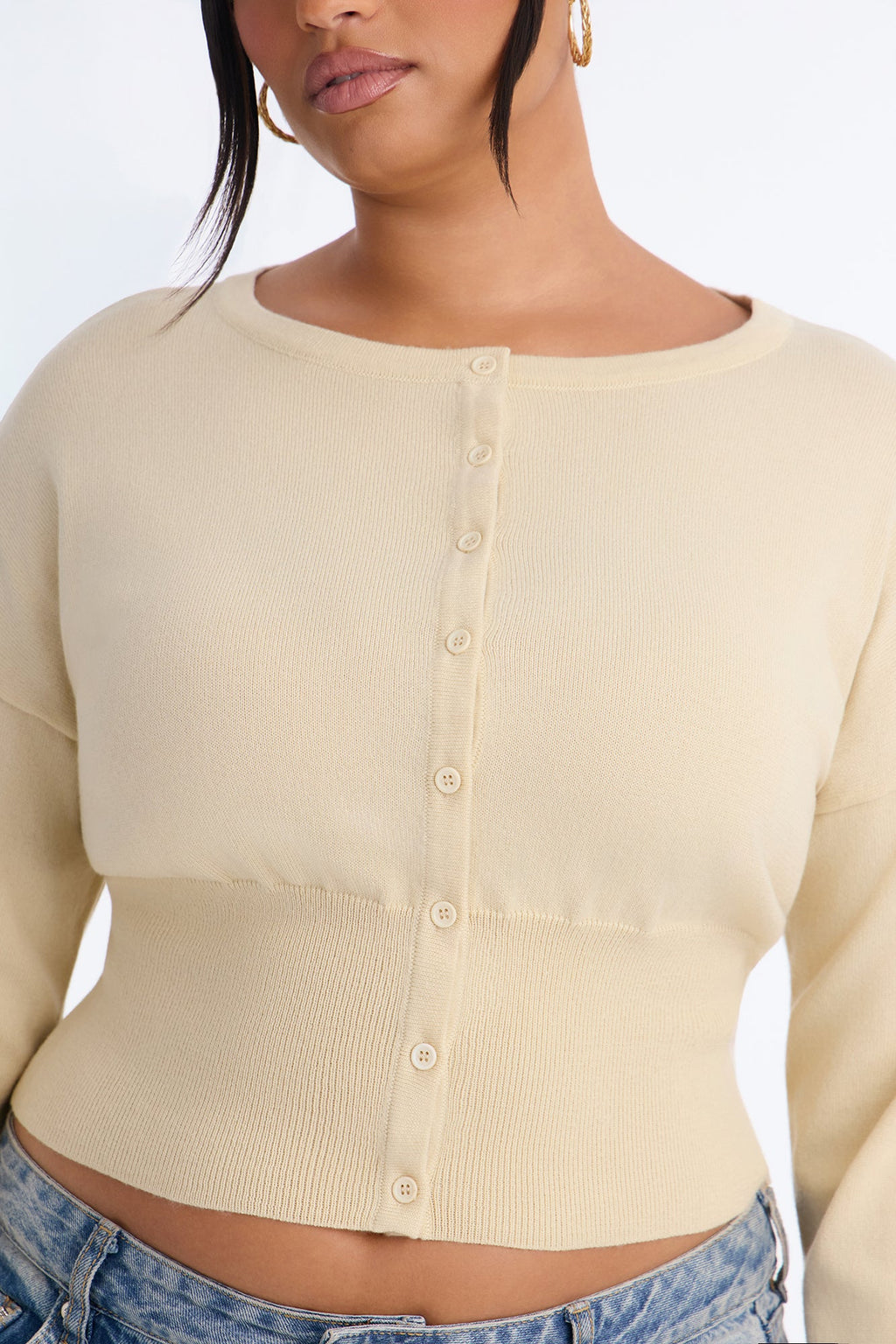 Soft Dreams Button Up Cardigan - Cream