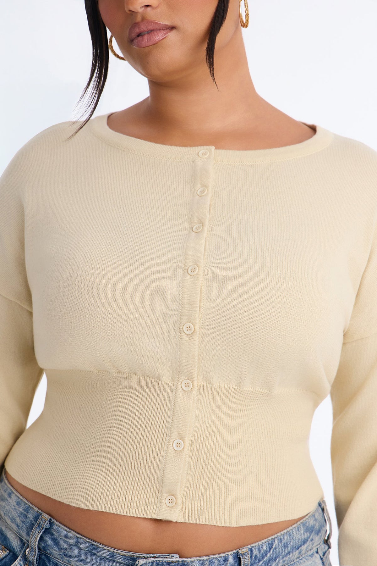 Soft Dreams Button Up Cardigan - Cream