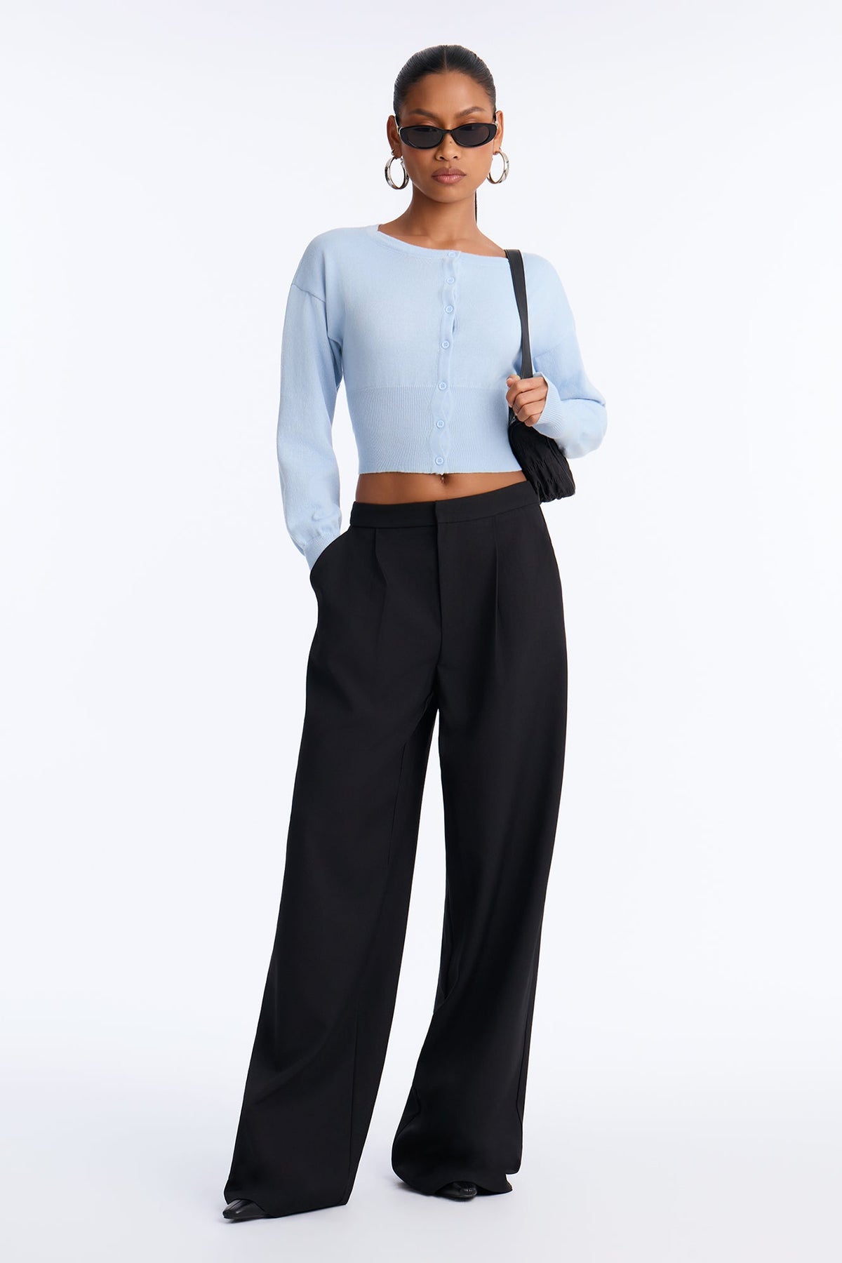 Soft Dreams Button Up Cardigan - Dusty Blue