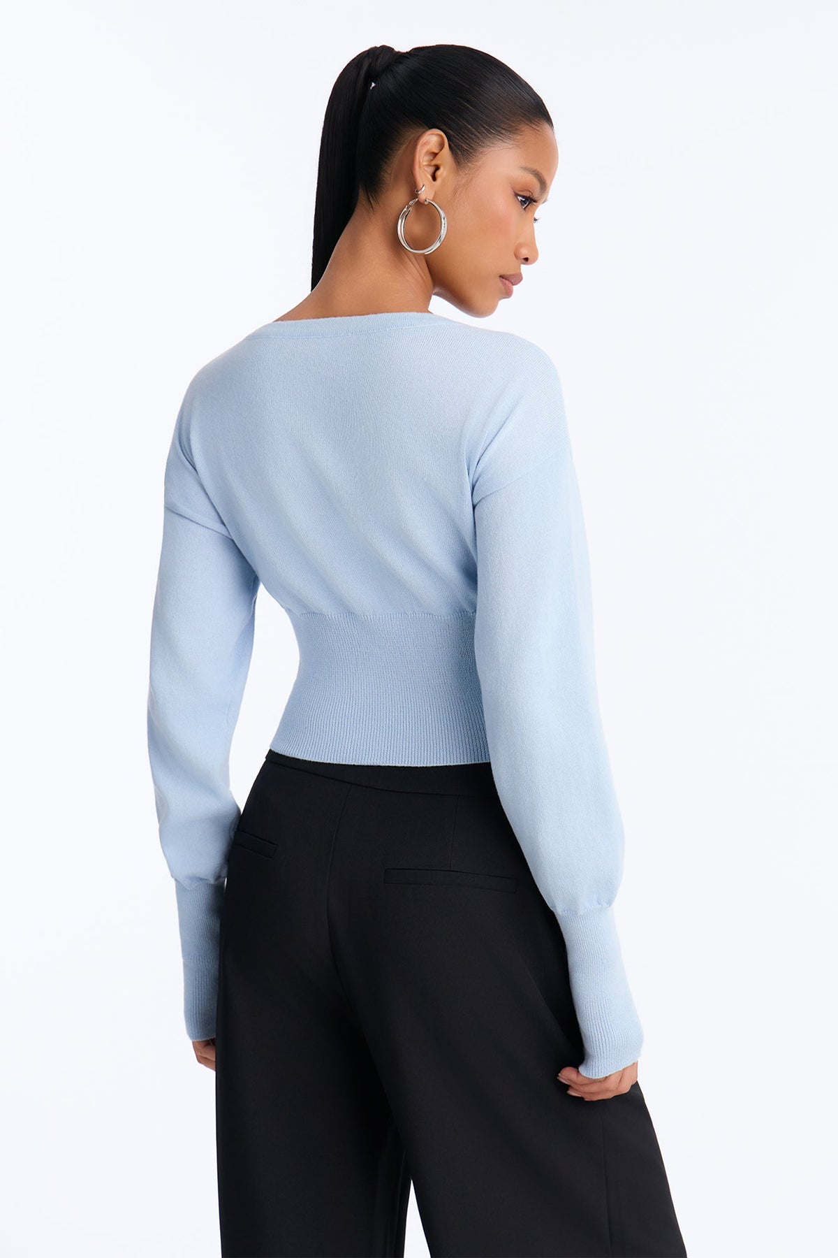 Soft Dreams Button Up Cardigan - Dusty Blue