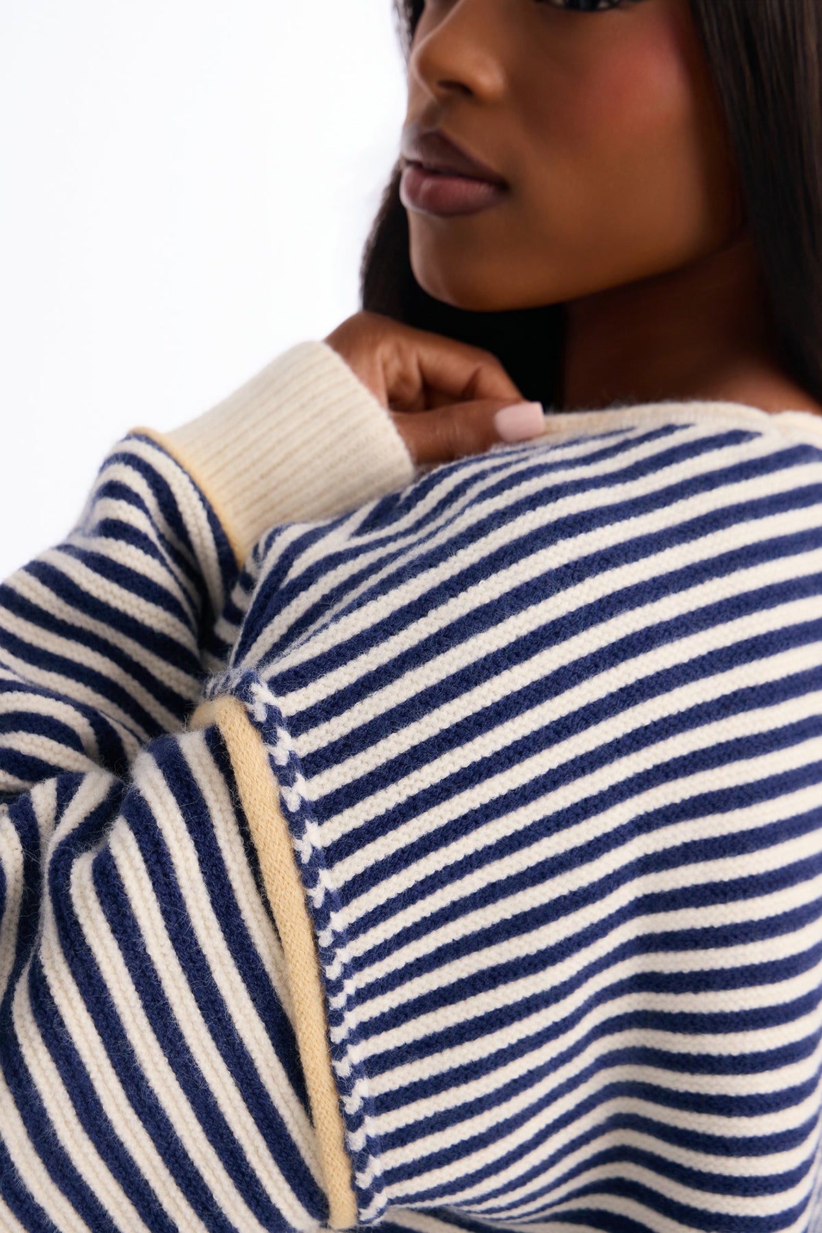 Soft Winds Striped Pullover Sweater - Blue/combo