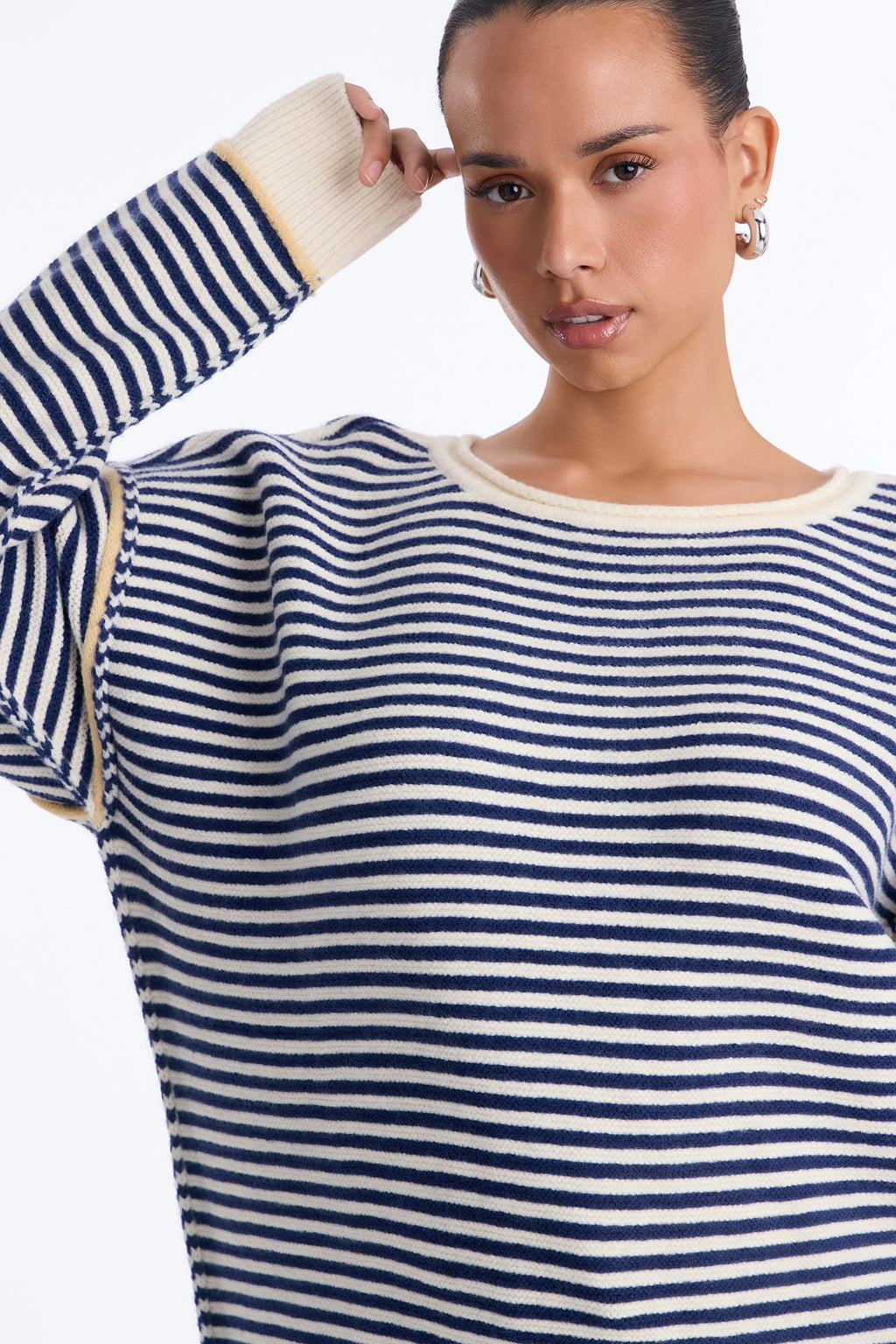 Soft Winds Striped Pullover Sweater - Blue/combo