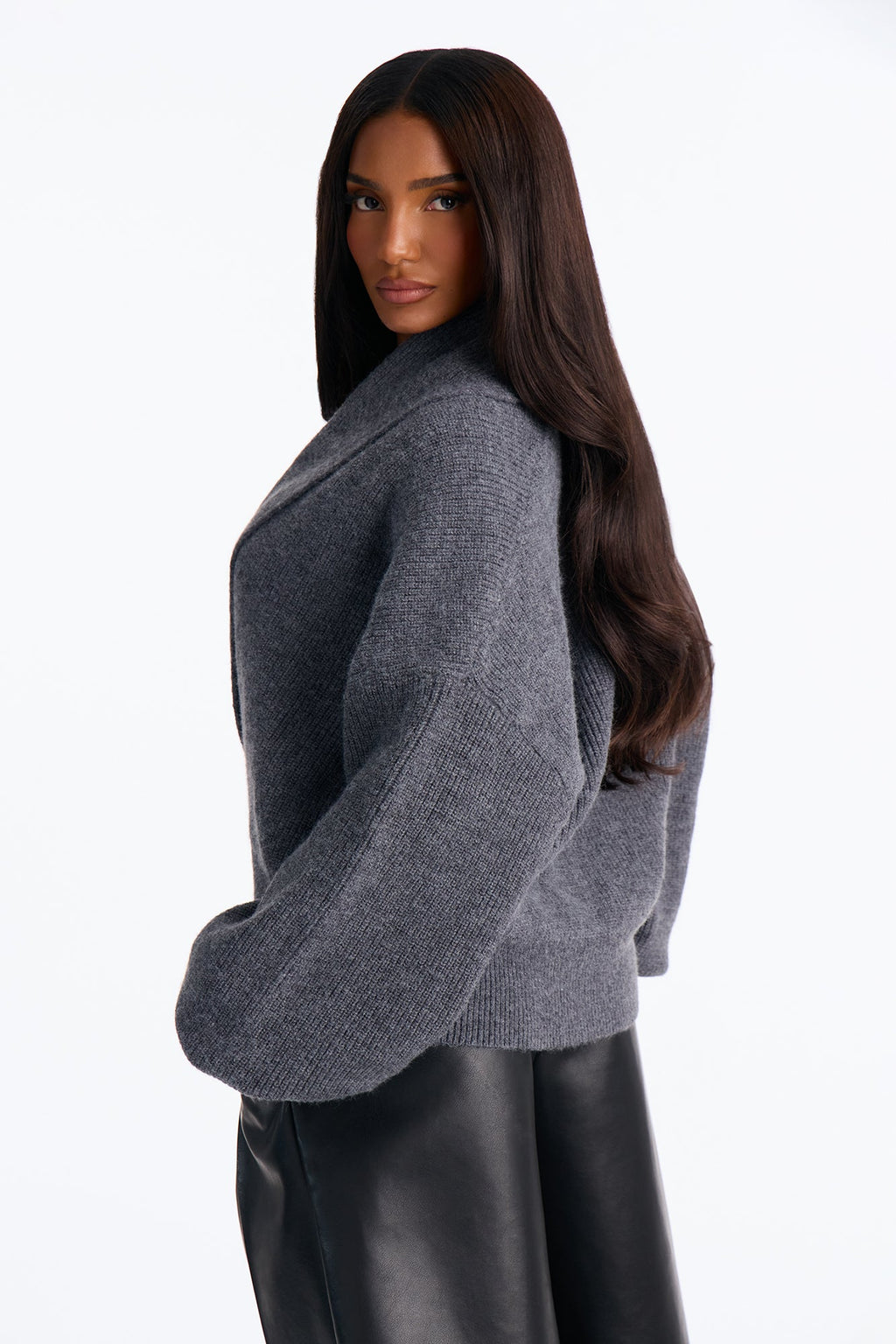 Dreaming Of Us Button Up Cardigan - Charcoal