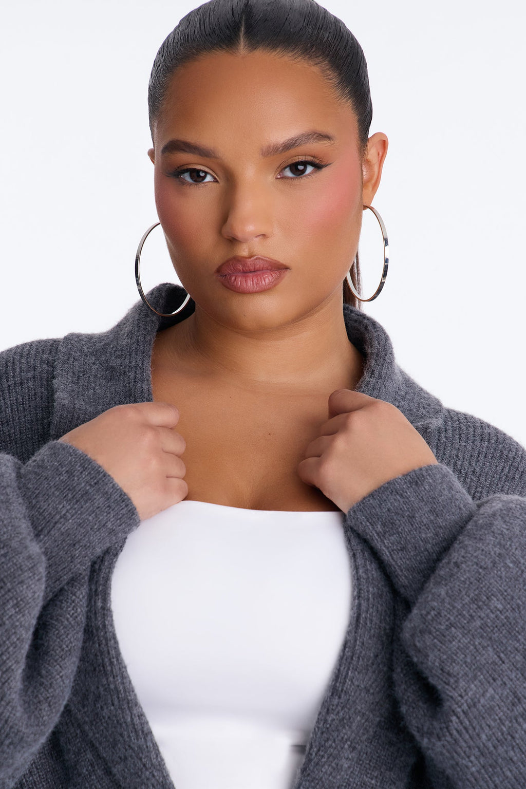 Dreaming Of Us Button Up Cardigan - Charcoal