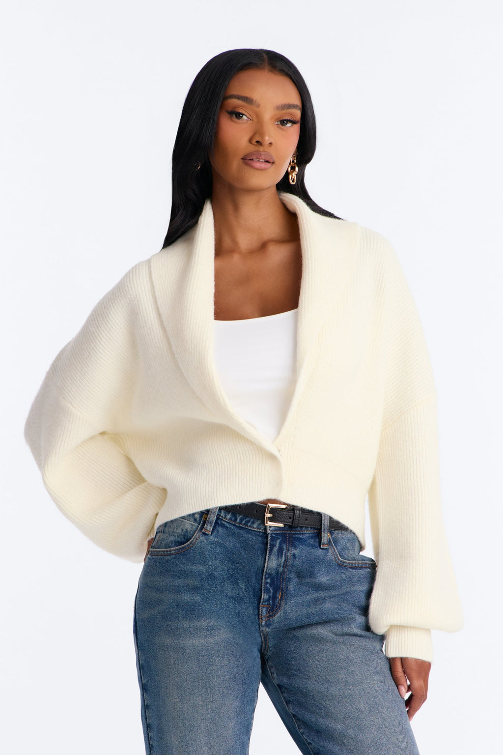 Dreaming Of Us Button Up Cardigan - Cream