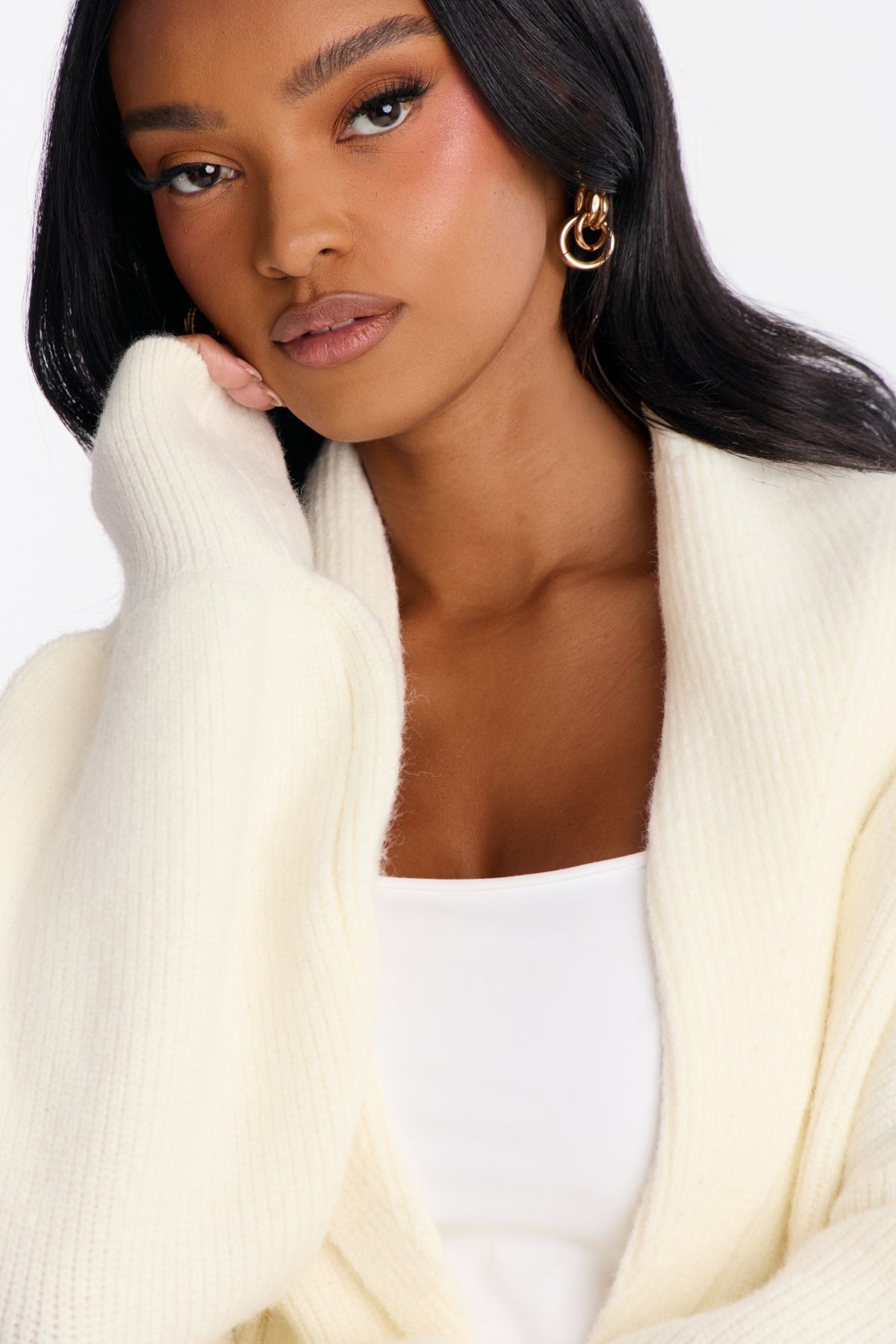 Dreaming Of Us Button Up Cardigan - Cream